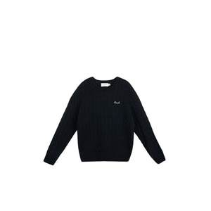 
COACH Outlet Women's Round Neck Cable Knit Sweater Black