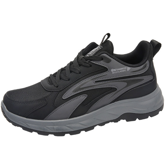 Middle-aged and elderly walking shoes for men's comfortable soft sole elderly shoes breathable sports and casual shoes outdoor mesh dad's shoes