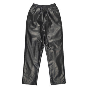 Leather pants men's oil -proof waterproof work pants single middle -aged and elderly men's loose labor insurance men's models plus velvet thick leather pants