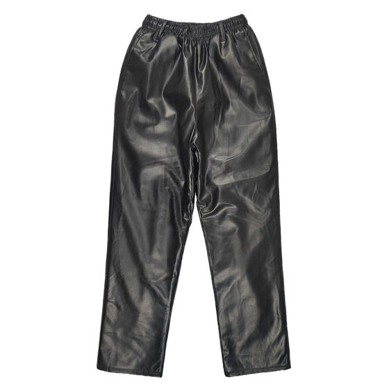 Leather pants men's oil -proof waterproof work pants single middle -aged and elderly men's loose labor insurance men's models plus velvet thick leather pants