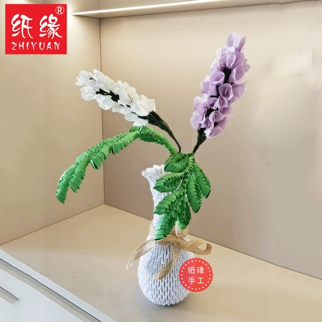 ດອກໄມ້ Sophora ເຮັດດ້ວຍມືສາມຫຼ່ຽມ origami locust ຕົ້ນໄມ້ດອກໄມ້ສາຂາສ້າງສັນ origami bonsai ເຄື່ອງປະດັບເຮັດດ້ວຍມື