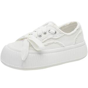 
Dickies canvas shoes women's shoes thick sole white shoes versatile breathable sweet bow with skirt heightened casual shoes