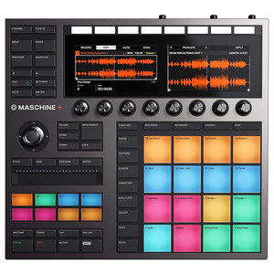 NI MASCHINE+ Plus MIDI controller electronic music pad DJ computer music arrangement drum machine rhythm

