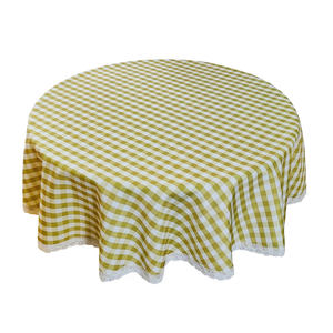 
Round tablecloth, no-wash cotton and linen fabric, home square table coffee table cloth, small fresh restaurant round tablecloth, non-slip tablecloth