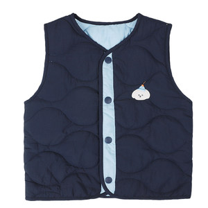 
Boys' vest autumn and winter children's vest 2025 winter new style boys' quilted warm vest outer wear college style