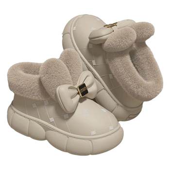 Thick-soled cotton slippers for women 2024 winter new style outer wear