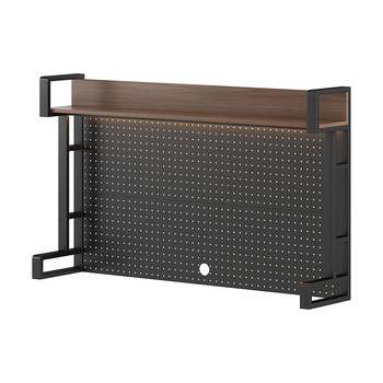 
[With elevated rack] Desktop hole plate storage bookcase