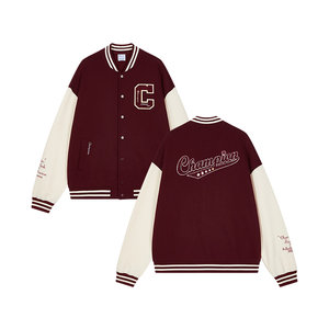 [Same style as Ding Yuxi] Champion jacket for women 25 winter new style couple contrasting baseball collar jacket for men