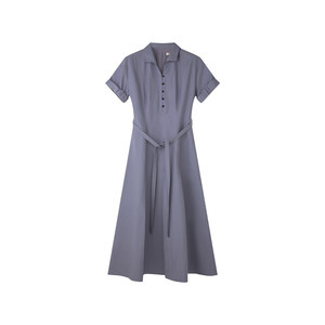 
solighter French retro swallow collar shirt dress spring 2026 new short-sleeved waist long skirt