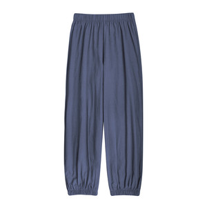 Cotton and linen nine -point lamp pants female summer thin models thin Haron sports pants small foot feet loose casual radish pants