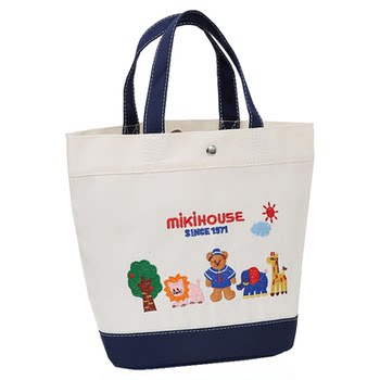 Canvas bag mommy bags, gifted baby bag handbags, female bags cartoon embroidered maternal and baby casual bags
