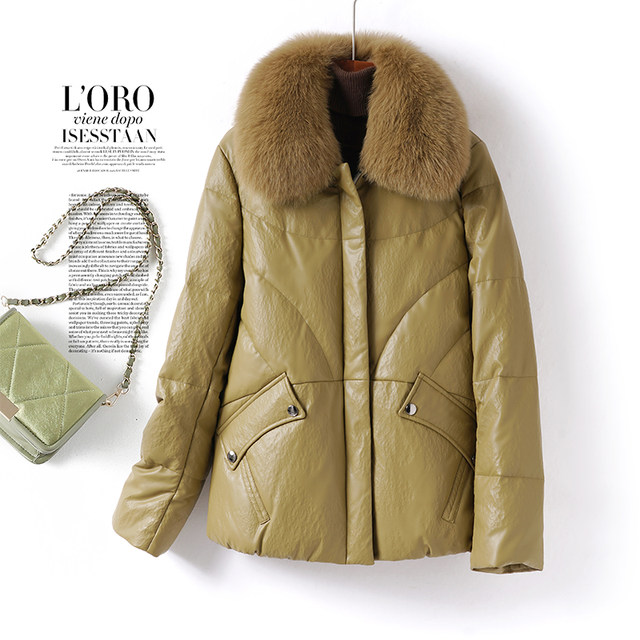 Buttoned and Belted Foal Down Jacket main image 1