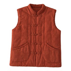 
Women's autumn and winter cotton thermal vest, inner and outer wear vest, thin cotton close-fitting liner vest, adult medium-thick vest