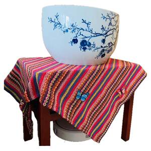 Yunnan Lijiang National Windfront Tibetan Tibetan cotton and linen thick dining table fabric restaurant bar cafe cafe table