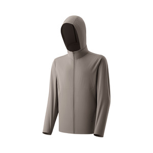 
Jiaoxia sports sun protection clothing for men with stand-up collar and retractable hood, sweat-resistant, quick-drying, breathable and cool, outdoor hiking jacket, sun protection clothing