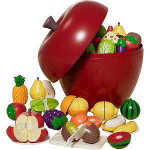 
Newkey children's fruit cut and play toys play house and chewable vegetables birthday gifts for boys and girls Montessori early education