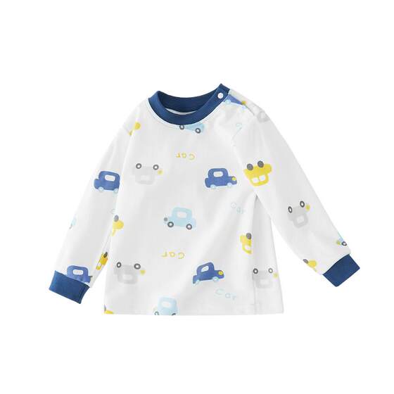 
Children's autumn single-piece top spring and autumn pure cotton outer wear baby T-shirt long-sleeved boy's bottoming shirt spring 2026 new