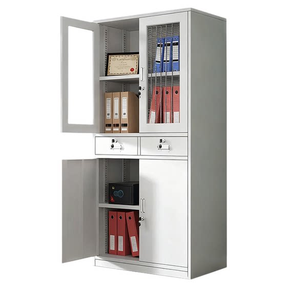
Shanghai Naigao Office Iron Sheet Glass File Cabinet Information Storage Storage Tools Password with Lock