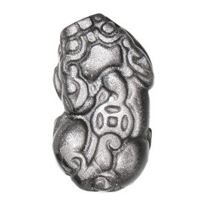 
Natural Silver Obsidian Lucky Pixiu Gold and Silver Shiny Stone Bracelet DIY Accessories Crystal Jewelry Pixiu Pattern Beads Loose Beads