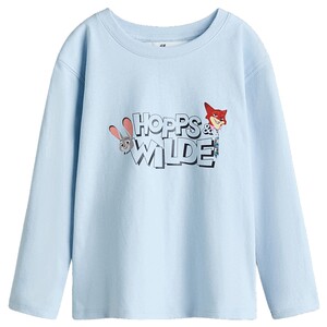
[Zootopia Joint] HM Children's Clothing Children's Boys Girls T-Shirts Spring Printed Long Sleeves 1319803