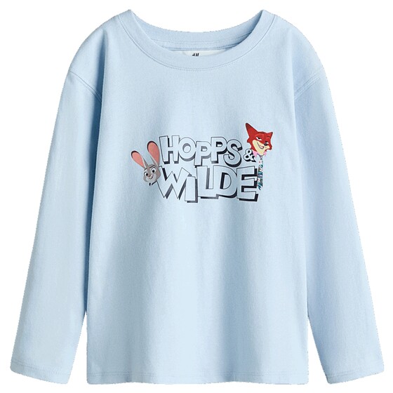 
[Zootopia Joint] HM Children's Clothing Children's Boys Girls T-Shirts Spring Printed Long Sleeves 1319803