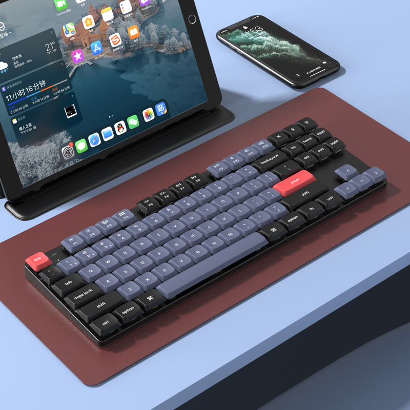 Keychron K1Pro蓝牙机械键盘iPad矮轴超薄87适配Mac苹果平板双模