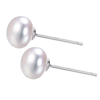 Sterling Silver Small Style New Trendy Freshwater Pearl Earrings