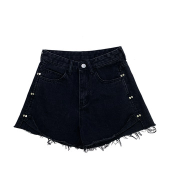 Women's loose slimming wide leg denim shorts summer