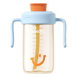 
Little Potato Children's Milk Cup Direct Drinking Bottle 3 Years Old and Over Water Cup Scale Direct Drinking Cup Baby Milk Drinking Straw Cup