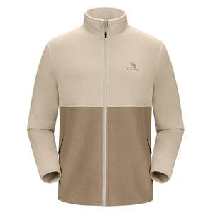 Camel Men's Fleece Jacket Spring and Autumn New Windproof Warm Polar Fleece Top Jacket Jacket Liner Outdoor