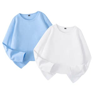 Jewish children's clothing boys' long-sleeved T-shirt spring and autumn children's spring base shirt girls' big children's white cotton autumn clothes
