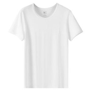 
Seven Wolf Pure Cotton Men's Short Sleeve T-Shirt 100% Cotton White Vest Summer Thin T-Base Sweatshirt Men's