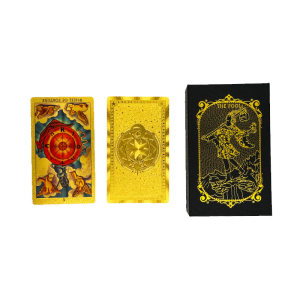
Collection version of the classic Waite 78-card complete set of popular taro cards gold foil pet waterproof Waite Taro tower luo cards
