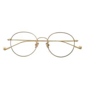 
Ultra-light pure titanium anti-blue light anti-radiation fatigue glasses frame gold wire myopia can match the degree of male professional glasses for women