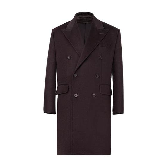 Cultum thickened 880G100%wool woolen woolen woolen woolen coat men's middle length and long -ribs buckle jacket