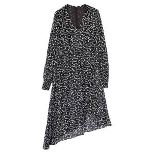 
Napajia Spring 2025 New Chiffon Floral Waist Dress V-neck Strap Elegant High-Waist Long Skirt for Women