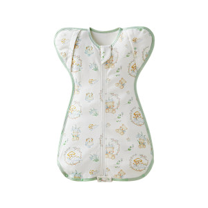 
October crystal baby anti-fright sleeping bag newborn surrender type pure cotton swaddle for small months old anti-frightening artifact