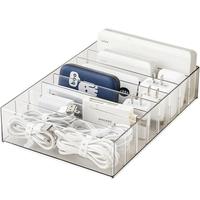 Widened Data Line Storage Box | Power Charging Line Organizer | Mobile Phone Charger Compartment