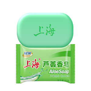 
Shanghai soap aloe vera soap 85g men's and women's bath soap bath body cleaning soap hand soap household soap genuine
