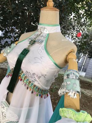 taobao agent Costume/COS clothing light blue dance jacket ~ Koi 抄/Sending Moon/Jiangnan Ye/Hongzhao Short Ancient Poor