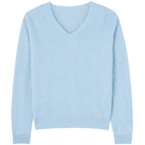 
Mind Bridge [Wool] 2025 Autumn Rack V-neck Sweater Women Seamless Integrated Cashmere Knitted