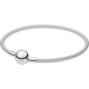 Pandora Pandora Moments Silver Wire Bracelet Plain Chain Simple and Versatile
