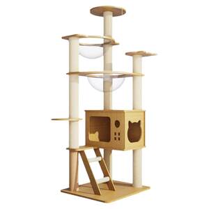 Cat climbing rack cat tree integrated large cat nest shelf small apartment does not occupy the land cat toy double space cabin cat villa
