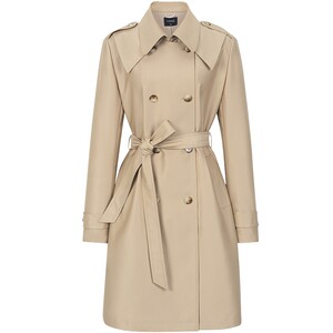 
Yixiang Liying off-white windbreaker women's mid-length high-end 2026 spring new popular British style jacket