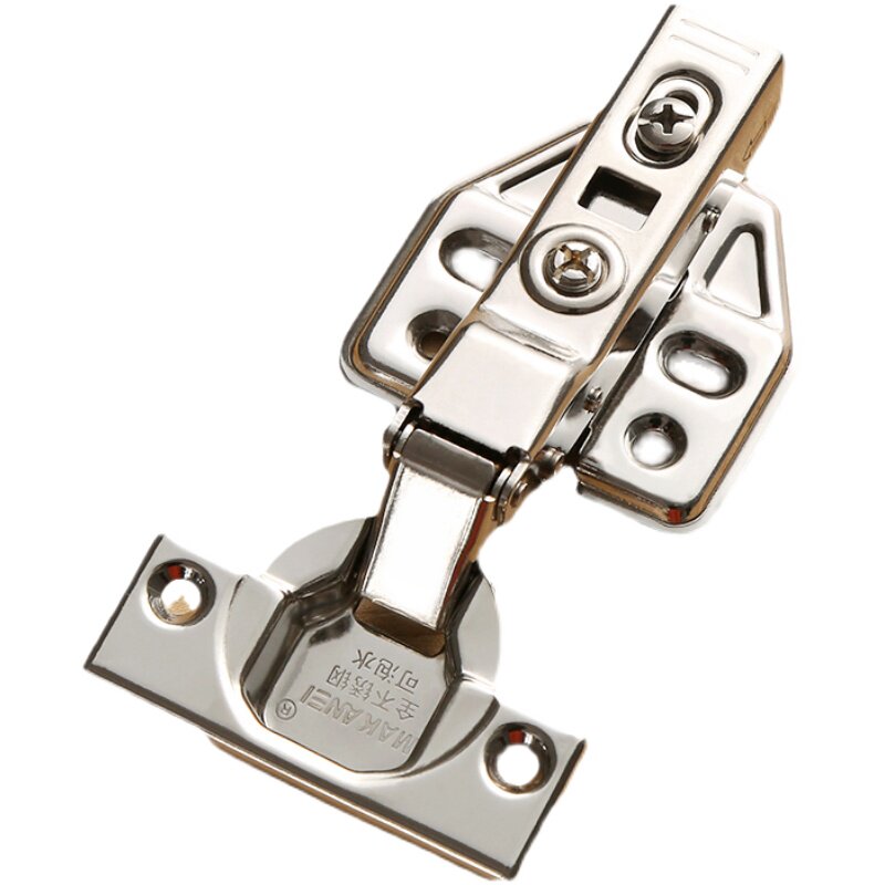 Stainless Steel Cabinet Door Hinges Set – 25mm Perforated, Soft-Close Buffer, Full/Half/Inset Cover, 2-Pack For Furniture, Wardrobe, Closet