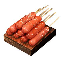 Taiwanese hot dog grilled sausage Q-flavored and tender and fragrant