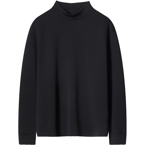 
Iwami Mountain Wool Blended Half-Turtle Collar T-Shirt Men's Autumn and Winter Warm Long-Sleeved Tops Men's Bottoming Shirt