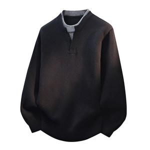 
Mattyou fake two-piece sweater for men, autumn and winter new V-neck sweater for men, youth pullover sweater