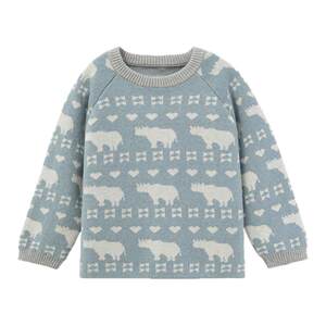 
whitewheat Children's 2025 Winter New Tops Boys and Girls Baby Cashmere Knitted Sweater Casual Thick Sweater