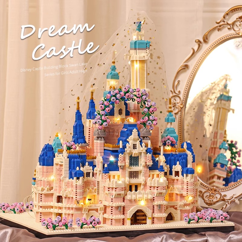 女孩拼装积木公主花束城堡小女生系列益智玩具儿童六一